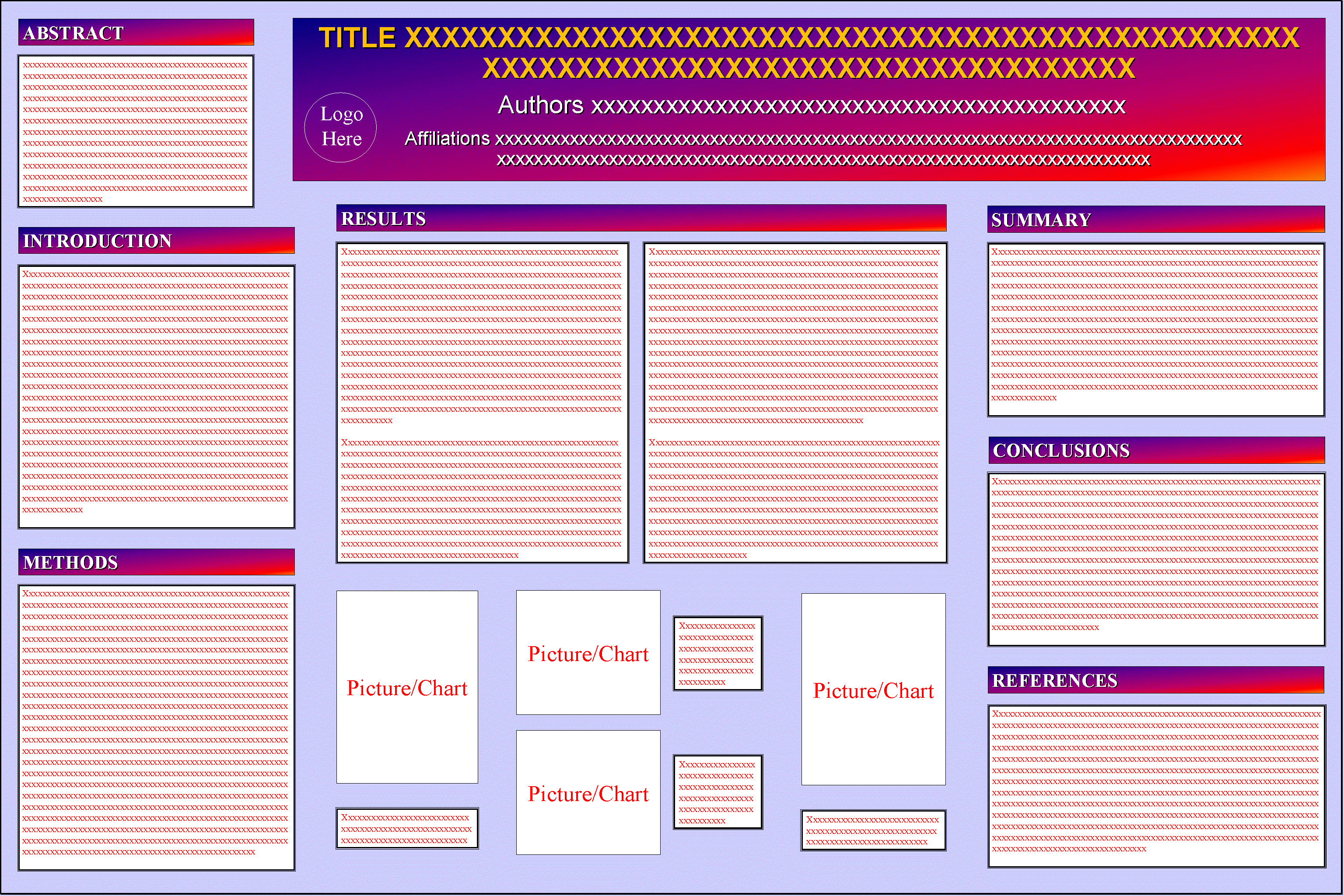 templates for poster presentation